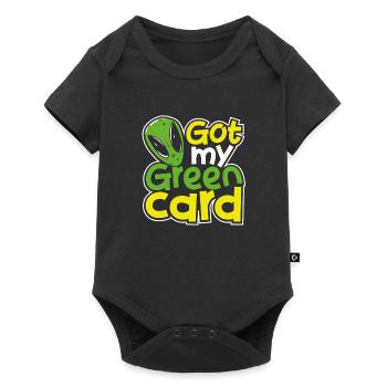 J’ai ma carte verte Alien UFO Immigration Humour - Body à manches courtes Premium Bébé - noir - Devant