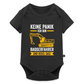 Baggerfahrer Job Baggerführer Geschenk - Baby Premium Kurzarmbody - Schwarz - Vorne