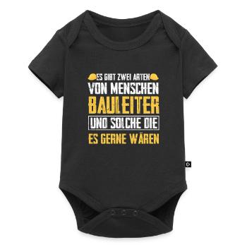 Bauleiter Bauaufsicht Bauherr Geschenk - Baby Premium Kurzarmbody - Schwarz - Vorne