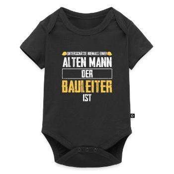 Bauleiter Bauaufsicht Bauleitung Geschenk - Baby Premium Kurzarmbody - Schwarz - Vorne