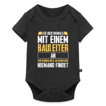 Bauleiter Bauaufsicht Baustellenleiter Geschenk - Baby Premium Kurzarmbody - Schwarz - Vorne