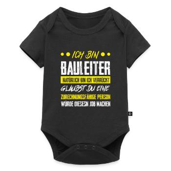 Bauleiter Bauaufsicht Bauleitung Geschenk - Baby Premium Kurzarmbody - Schwarz - Vorne