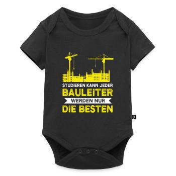 Bauleiter Bauaufsicht Baustellenleiter Geschenk - Baby Premium Kurzarmbody - Schwarz - Vorne