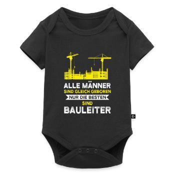 Bauleiter Bauaufsicht Hausbau Geschenk - Baby Premium Kurzarmbody - Schwarz - Vorne