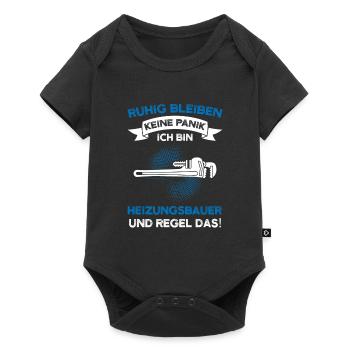 Heizungsbauer Beruf Heizungsbau Geschenk - Baby Premium Kurzarmbody - Schwarz - Vorne