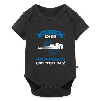 Heizungsbauer Beruf Heizungsbau Geschenk - Baby Premium Kurzarmbody - Schwarz - Vorne