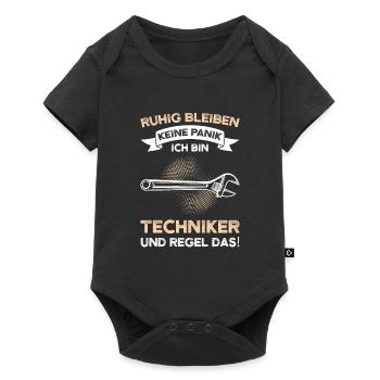 Techniker Beruf Ingenieur Geschenk - Baby Premium Kurzarmbody - Schwarz - Vorne