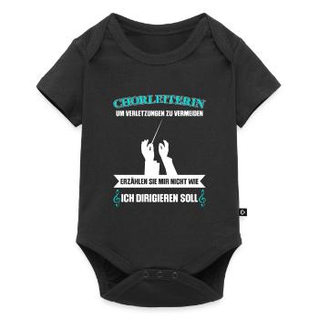 Chorleiterin Beruf Chorleitung Geschenk - Baby Premium Kurzarmbody - Schwarz - Vorne