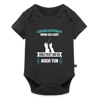 Chorleiterin Beruf Chorsänger Geschenk - Baby Premium Kurzarmbody - Schwarz - Vorne