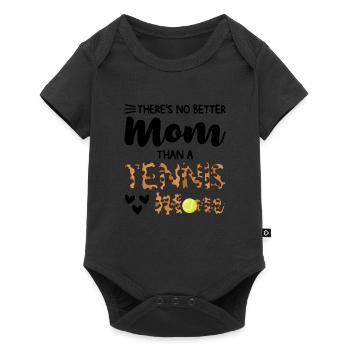 Tennis Mama Tennisspiel Tennis Geschenk - Baby Premium Kurzarmbody - Schwarz - Vorne