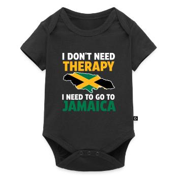 Jamaika Jamaikanische Flagge Jamaikanisches Gesche - Baby Premium Kurzarmbody - Schwarz - Vorne