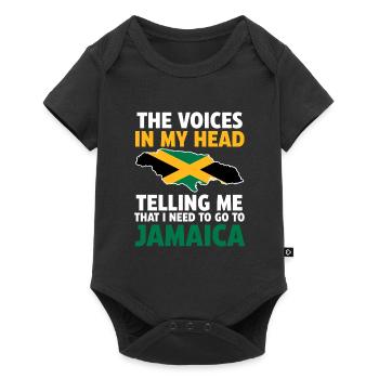 Jamaika Jamaikanische Flagge Jamaikanisches Gesche - Baby Premium Kurzarmbody - Schwarz - Vorne