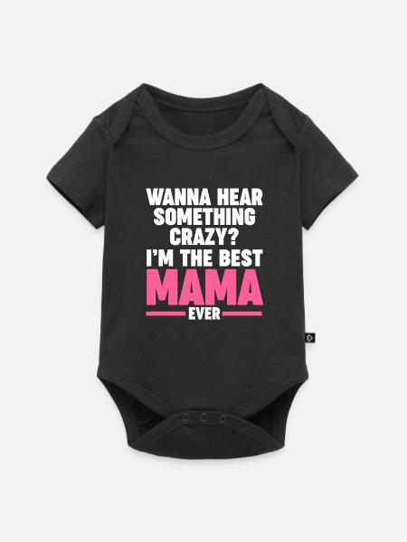 Mama Oma Oma Geschenk - Baby Premium Kurzarmbody - Schwarz