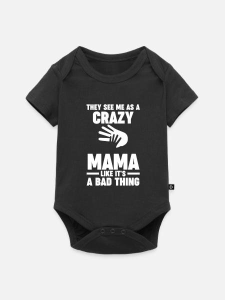 Mama Oma Oma Geschenk - Baby Premium Kurzarmbody - Schwarz