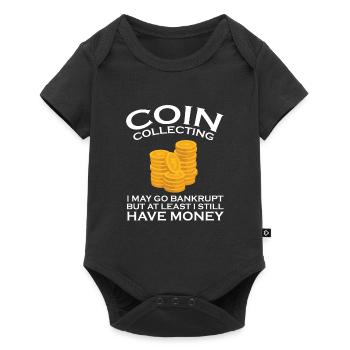 Numismatiker Münzen Münzsammlung Geschenk - Baby Premium Kurzarmbody - Schwarz - Vorne