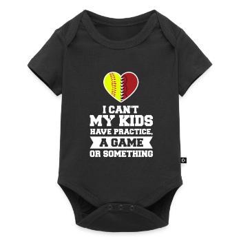 Ball Mom Softball Fußball Ball Mom Sport Geschenk - Baby Premium Kurzarmbody - Schwarz - Vorne