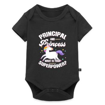 Lehrer Schulleiter Geschenk - Baby Premium Kurzarmbody - Schwarz - Vorne