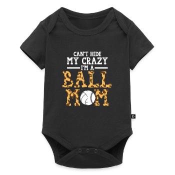 Mutter Volleyball Baseball Mutter Volleyball Gesch - Baby Premium Kurzarmbody - Schwarz - Vorne