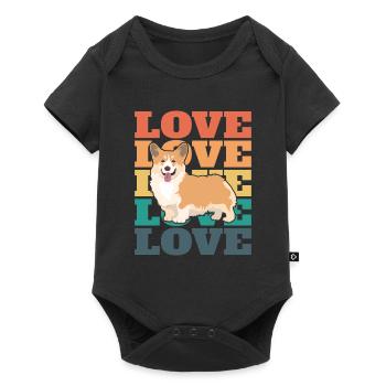 Corgi Chien J’aime Corgis - Body à manches courtes Premium Bébé - noir - Devant