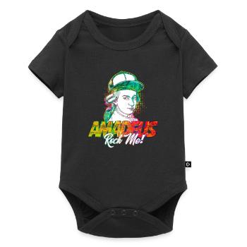 Amadeus Rock Me | Wolfgang Amadeus Mozart Classique - Body à manches courtes Premium Bébé - noir - Devant