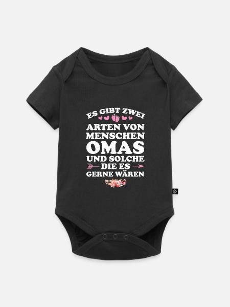 Oma Großmutter Großmütter Geschenk - Baby Premium Kurzarmbody - Schwarz