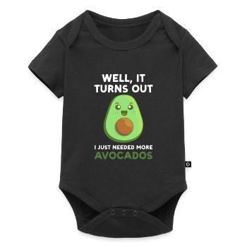 Avocados Avocado Avocado-Liebhaber Geschenk - Baby Premium Kurzarmbody - Schwarz - Vorne