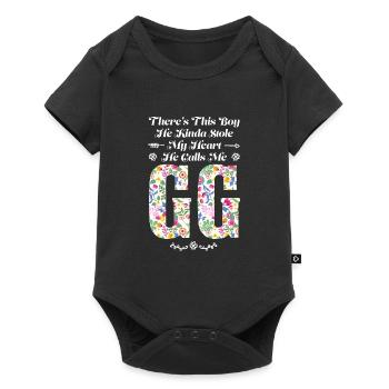 Großmutter GG Oma Geschenk - Baby Premium Kurzarmbody - Schwarz - Vorne