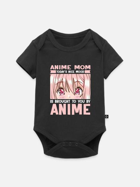 anime merch Anime anime mom Geschenk - Baby Premium Kurzarmbody - Schwarz