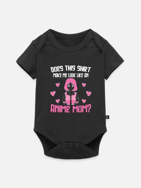 anime merch Anime anime mom Geschenk - Baby Premium Kurzarmbody - Schwarz