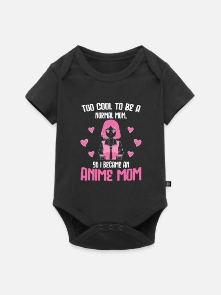 anime merch Anime anime mom Geschenk - Baby Premium Kurzarmbody - Schwarz