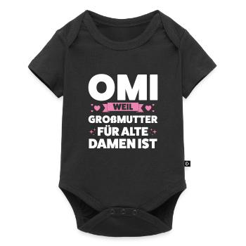 Oma Großmutter Omas Geschenk - Baby Premium Kurzarmbody - Schwarz - Vorne