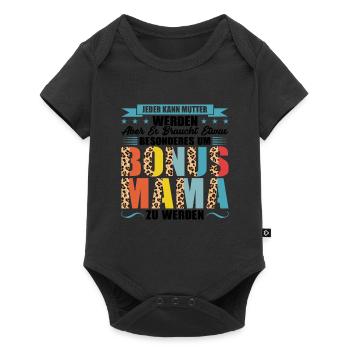 Bonus Mama Familie Stiefmutter Geschenk - Baby Premium Kurzarmbody - Schwarz - Vorne