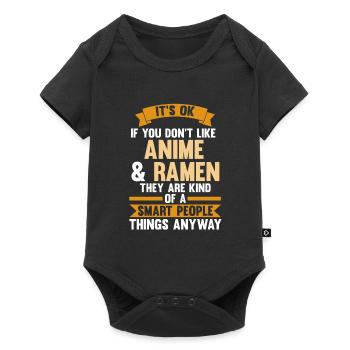 Anime & Ramen Anime & Ramen Merch Geschenk - Baby Premium Kurzarmbody - Schwarz - Vorne