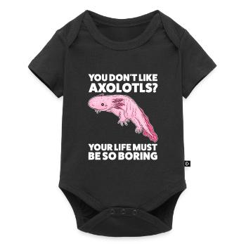 Axolotl Axolotl Tiergeschenk - Baby Premium Kurzarmbody - Schwarz - Vorne