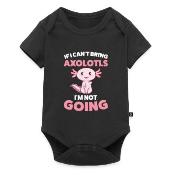 Axolotl Axolotl Tiergeschenk - Baby Premium Kurzarmbody - Schwarz - Vorne