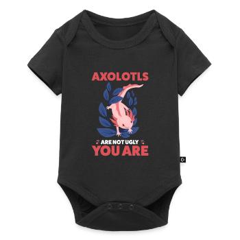 Axolotl Axolotl Tiergeschenk - Baby Premium Kurzarmbody - Schwarz - Vorne