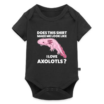Axolotl Axolotl Tiergeschenk - Baby Premium Kurzarmbody - Schwarz - Vorne