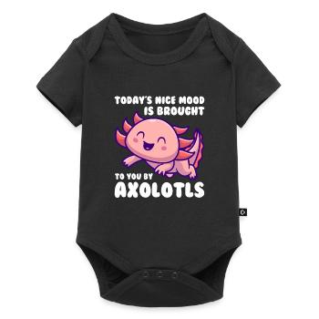 Axolotl Axolotl Tiergeschenk - Baby Premium Kurzarmbody - Schwarz - Vorne