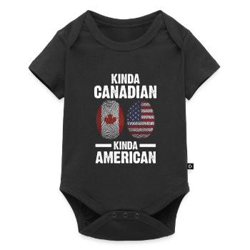 Kanadisch Amerikanisch Kanadisch Amerikanisches Ge - Baby Premium Kurzarmbody - Schwarz - Vorne