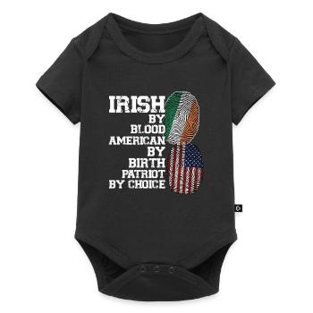 Irland Irisch Irische Wurzeln Geschenk - Baby Premium Kurzarmbody - Schwarz - Vorne