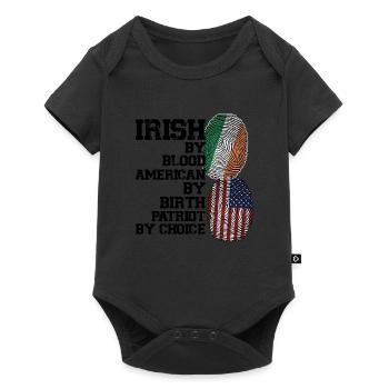 Irland Irisch Irische Wurzeln Geschenk - Baby Premium Kurzarmbody - Schwarz - Vorne
