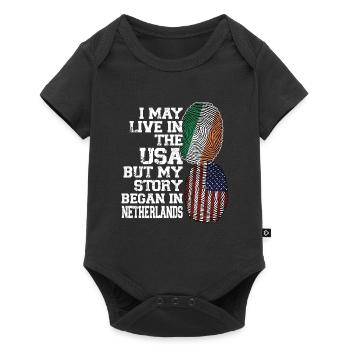 Irland Irisch Irische Wurzeln Geschenk - Baby Premium Kurzarmbody - Schwarz - Vorne