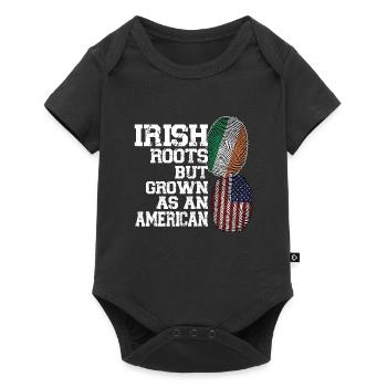 Irland Irisch Irische Wurzeln Geschenk - Baby Premium Kurzarmbody - Schwarz - Vorne