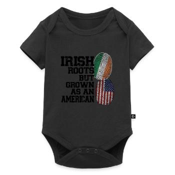 Irland Irisch Irische Wurzeln Geschenk - Baby Premium Kurzarmbody - Schwarz - Vorne