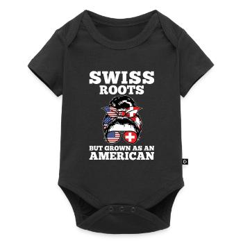 Schweizer Schweizer Schweiz Geschenk - Baby Premium Kurzarmbody - Schwarz - Vorne