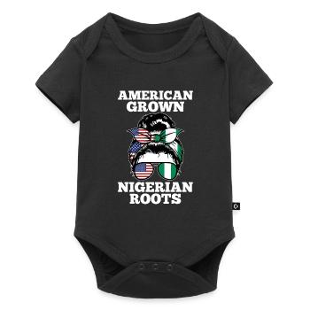 Nigerianer Nigeria Nigerianische Wurzeln Geschenk - Baby Premium Kurzarmbody - Schwarz - Vorne