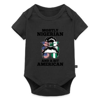 Nigerianer Nigeria Nigerianische Wurzeln Geschenk - Baby Premium Kurzarmbody - Schwarz - Vorne