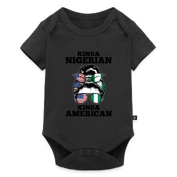 Nigerianer Nigeria Nigerianische Wurzeln Geschenk - Baby Premium Kurzarmbody - Schwarz - Vorne