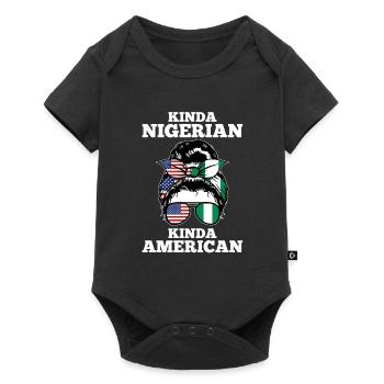 Nigerianer Nigeria Nigerianische Wurzeln Geschenk - Baby Premium Kurzarmbody - Schwarz - Vorne