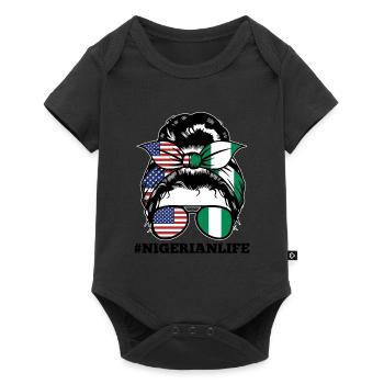 Nigerianer Nigeria Nigerianische Wurzeln Geschenk - Baby Premium Kurzarmbody - Schwarz - Vorne
